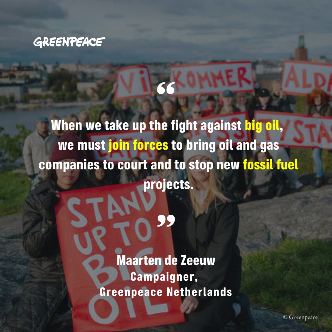 At #COP29, we're calling on Big Oil to stop trying to silence us and block real climate action. We will not be silenced, and we will not stop fighting. 

Join us and take action now >> act.gp/4fQgZ21

#MakePollutersPay #ImWithGreenpeace