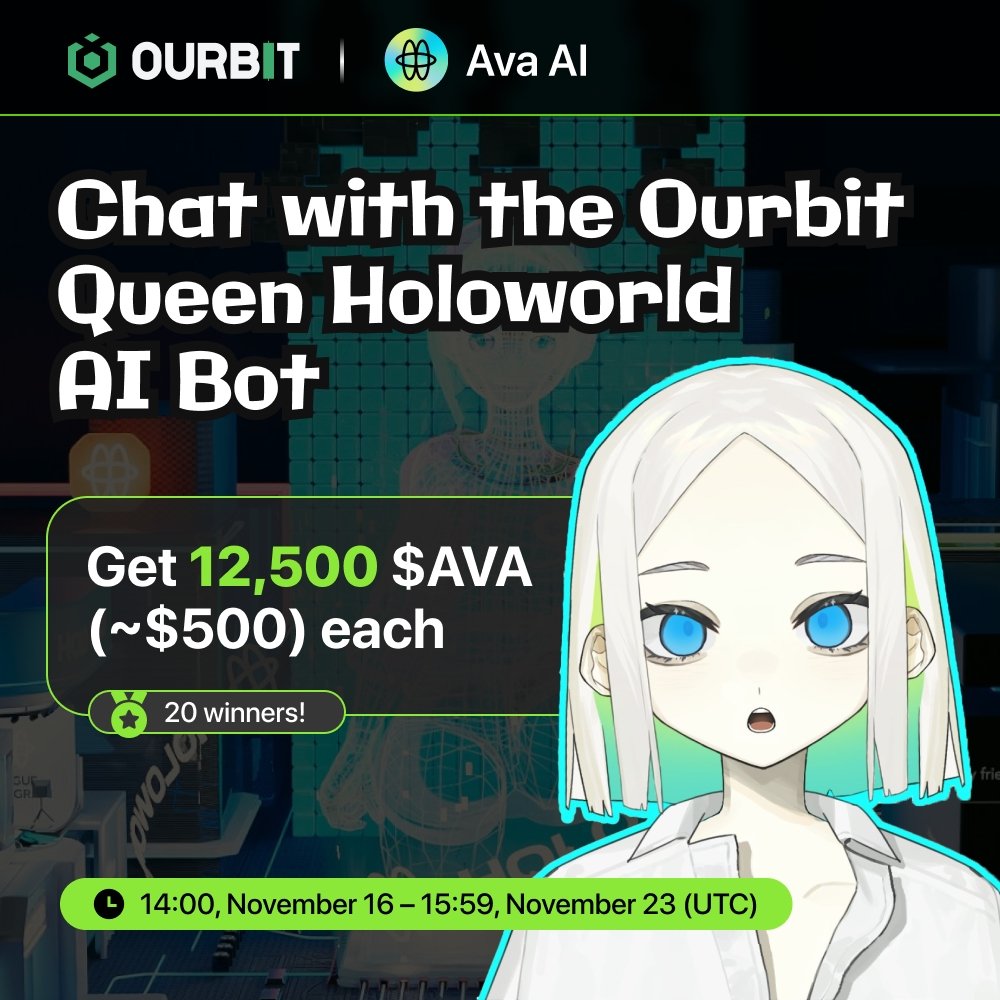 🟢 𝗡𝗘𝗪 𝗟𝗜𝗦𝗧𝗜𝗡𝗚 𝗔𝗡𝗗 $10𝗞 𝗶𝗻 $AVA 𝗧𝗼𝗸𝗲𝗻 𝗚𝗶𝘃𝗲𝗮𝘄𝗮𝘆 🟢

$AVA (Ava AI) is LIVE now on <a href="/Ourbit_Official/">Ourbit</a> Spot! The price did an 8X since listing 🤑

⛓️ ourbit.com/exchange/AVA_U…

𝗧𝗼 𝗰𝗲𝗹𝗲𝗯𝗿𝗮𝘁𝗲, 𝘄𝗲'𝗿𝗲 𝗴𝗶𝘃𝗶𝗻𝗴 𝗮𝘄𝗮𝘆 𝟐𝟓𝟎,𝟎𝟎𝟎 $AVA 𝗶𝗻