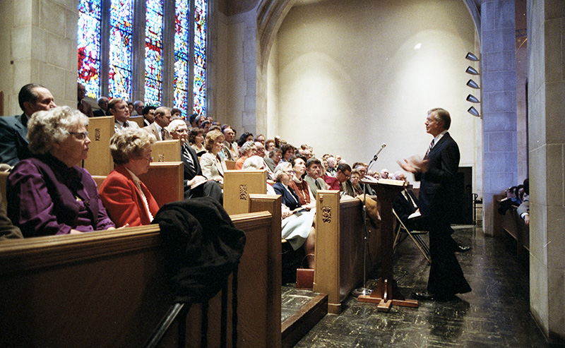 CarterLibrary's tweet image. You may know that President Carter taught #SundaySchool at his church in Plains, GA for decades, but #DYK that he taught Sunday School at First Baptist Church in Washington while he was President?! Image NAID 848446 11/16/80 #ManOfFaith
