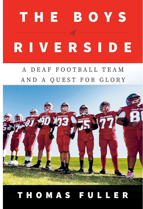 I am proud to say California School for the Deaf at Riverside is entering the state championship football game for the third time this Friday! #history 

There’s a book about the school football history. 

amazon.com/Boys-Riverside…