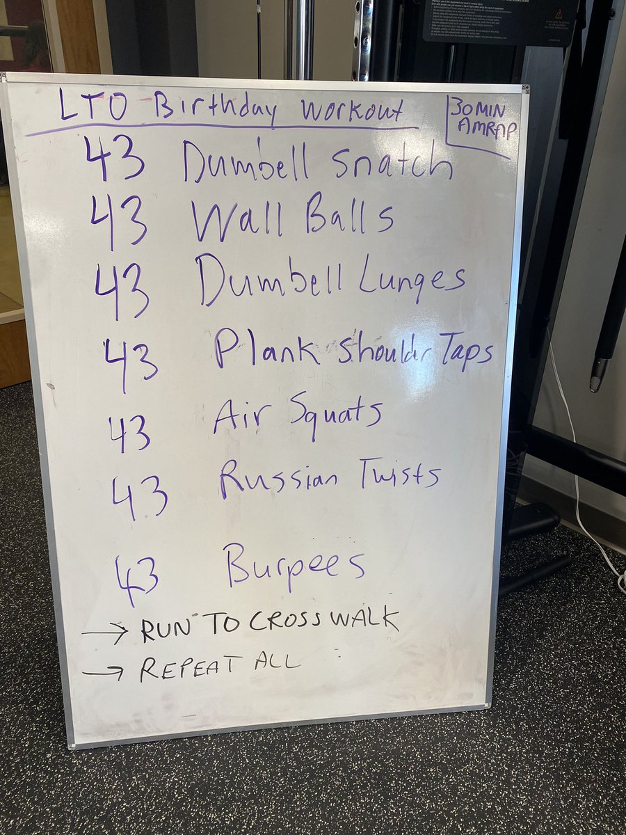 <a href="/FSUISSM/">FSU ISSM</a> doing work for the birthday workout for LTO!