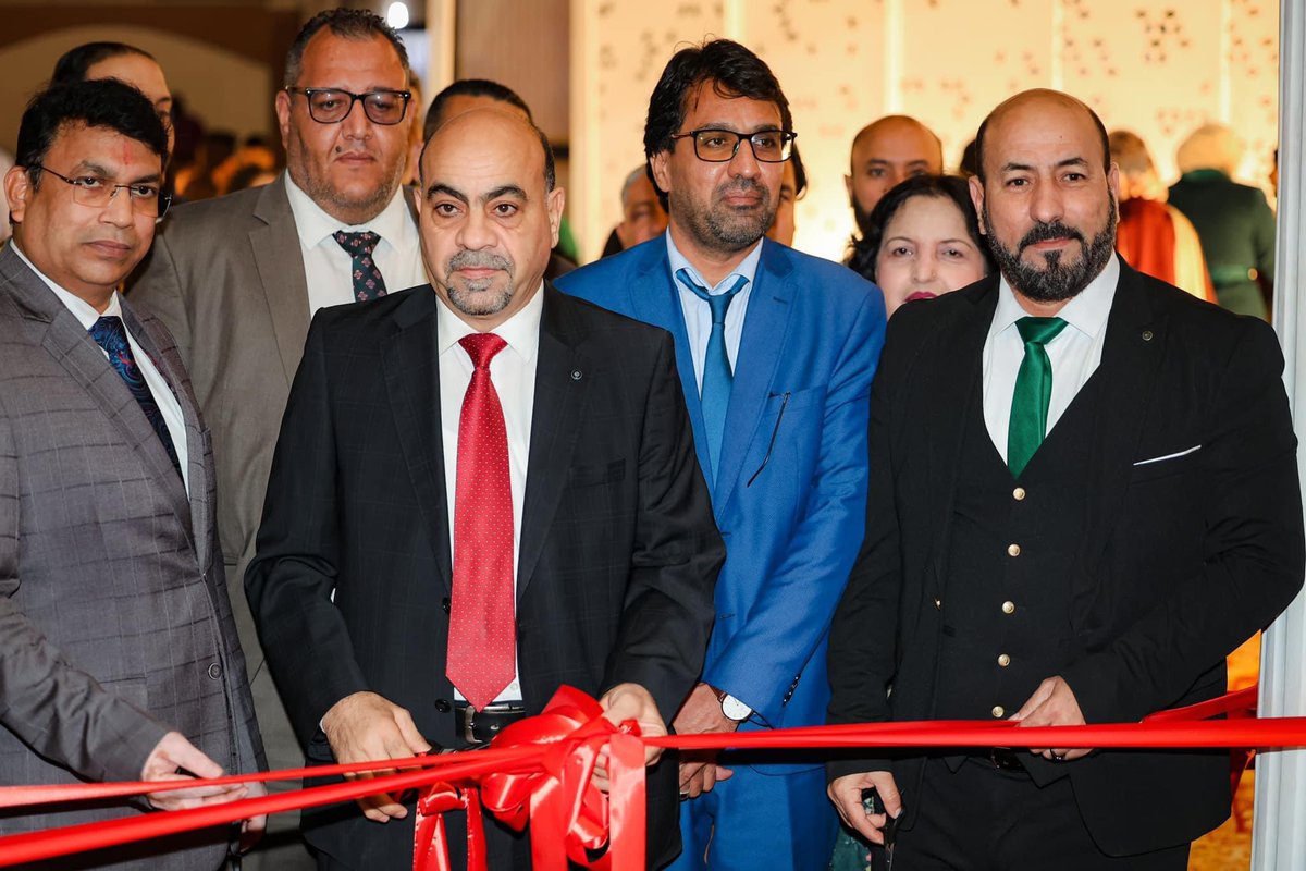 IISLibya's tweet photo. We are extremely proud to share the moments from the Grand Opening Ceremony of Our New School Branch in Benghazi. The inauguration ceremony was filled with presentation of Indian culture, tradition, welcoming with Tilak and Garlands, Indian food, and the ribbon-cutting moment. https://t.co/vXdfIwh1W1