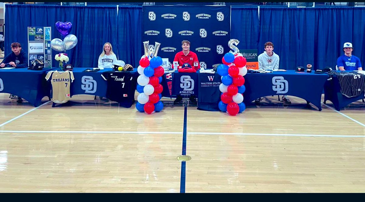 Soddy Daisy Trojans (@sdathletics) on Twitter photo What a great scene yesterday as 5 of our senior athletes signed LOI’s to play at the next level! Very excited for our <a href="/SD__Baseball/">Soddy Daisy Baseball</a> <a href="/SD__Softball/">Trojans Softball</a> & <a href="/Trojans_Lax/">Soddy Daisy Lacrosse</a> programs…#MoreToCome #MenAndWomenOfTroy #ThisIsWhy What a great scene yesterday as 5 of our senior athletes signed LOI’s to play at the next level! Very excited for our <a href="/SD__Baseball/">Soddy Daisy Baseball</a> <a href="/SD__Softball/">Trojans Softball</a> & <a href="/Trojans_Lax/">Soddy Daisy Lacrosse</a> programs…#MoreToCome #MenAndWomenOfTroy #ThisIsWhy