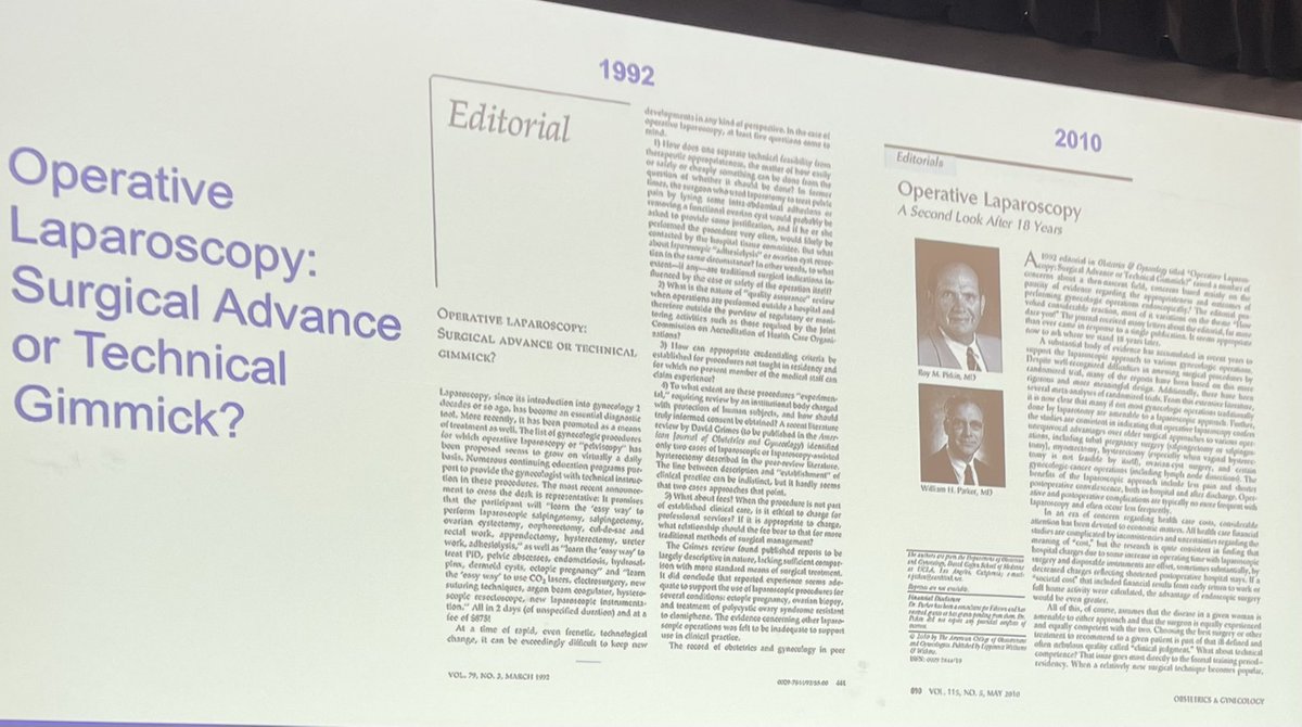 Olga Muldoon MD ‖ OBGYN (@olgatheobgyn) on Twitter photo The foremost OBGYN journal <a href="/greenjrnl/">The Green Journal</a> had published in 1992 that laparoscopy may be a gimmick. Look where it is now! Crazy! #Surgtwitter The foremost OBGYN journal <a href="/greenjrnl/">The Green Journal</a> had published in 1992 that laparoscopy may be a gimmick. Look where it is now! Crazy! #Surgtwitter