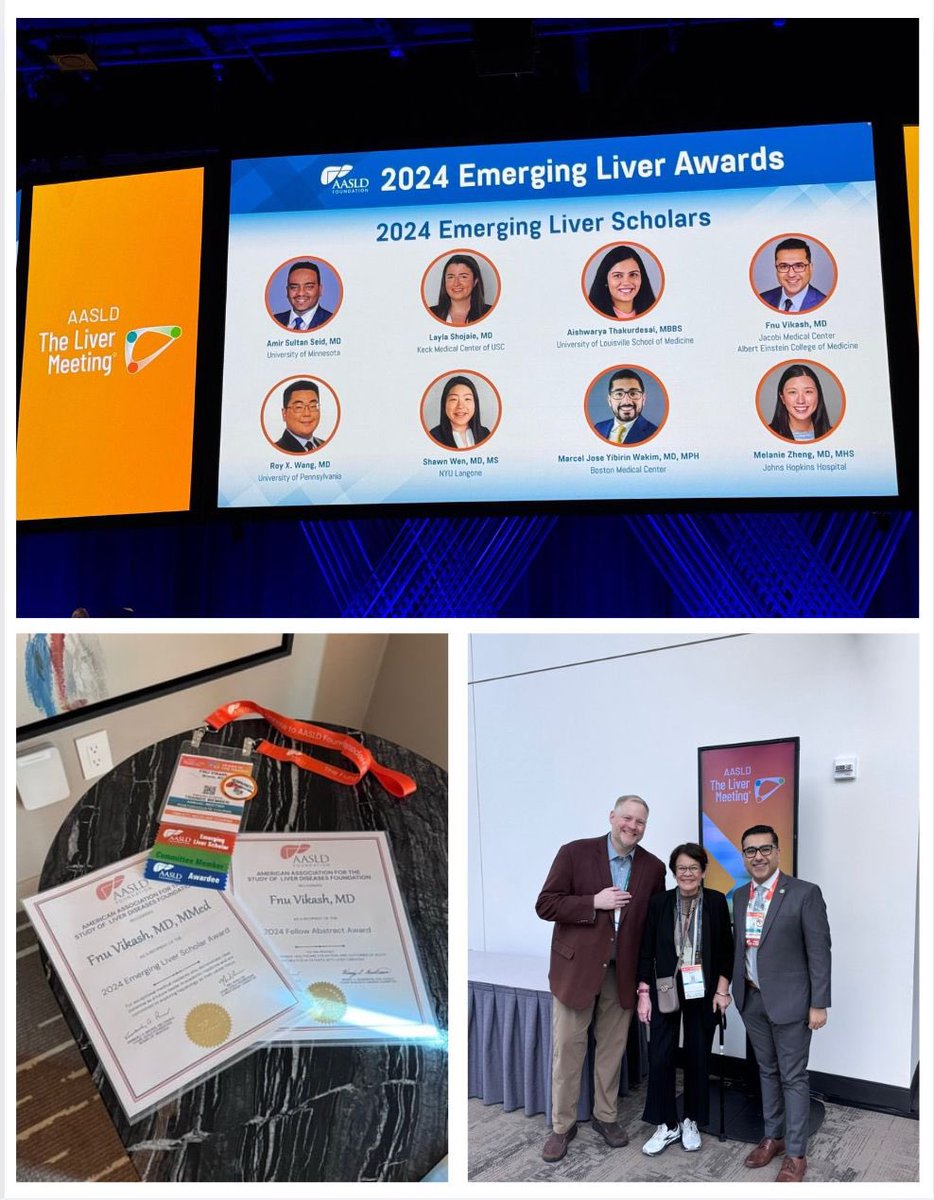 Fnu Vikash, MD (@fnuvikash) on Twitter photo It’s an absolute honor to receive the <a href="/AASLDtweets/">AASLD</a> <a href="/AASLDFoundation/">AASLD Foundation</a> Emerging Liver Scholar Award & Abstract Award🏆
Grateful to Amazing Mentor <a href="/BrettEFortuneMD/">Brett E Fortune MD</a> 😇💯
#TLM2024 It’s an absolute honor to receive the <a href="/AASLDtweets/">AASLD</a> <a href="/AASLDFoundation/">AASLD Foundation</a> Emerging Liver Scholar Award & Abstract Award🏆
Grateful to Amazing Mentor <a href="/BrettEFortuneMD/">Brett E Fortune MD</a> 😇💯
#TLM2024