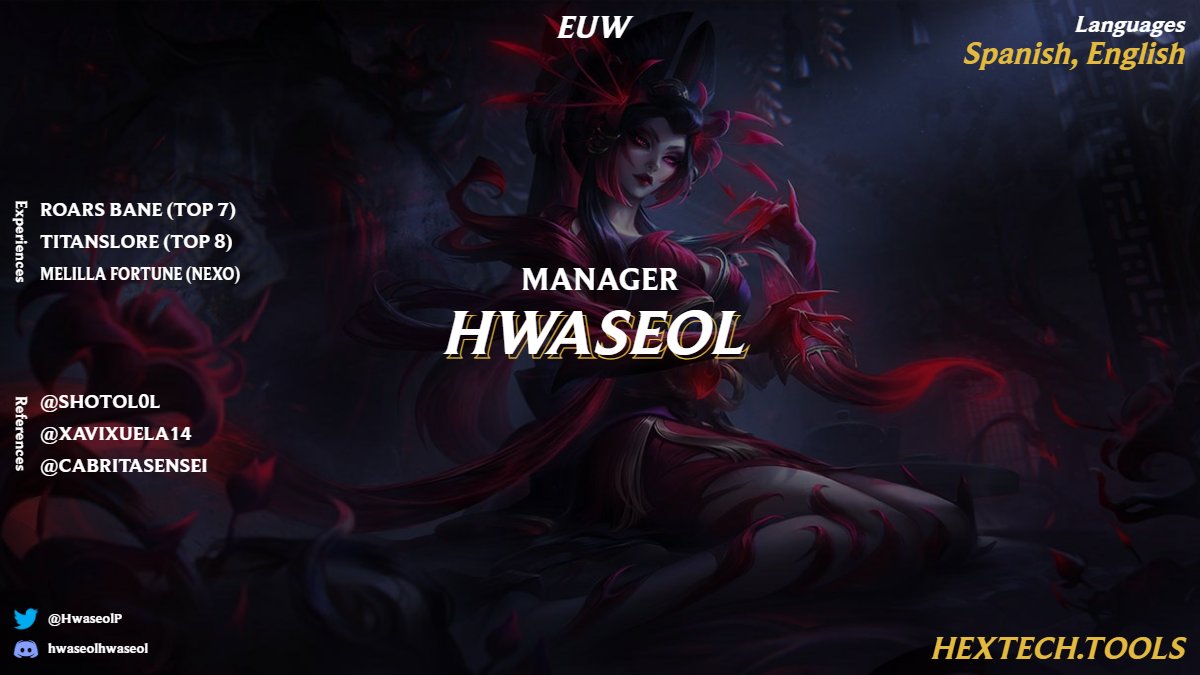 Por si algún team necesita ayuda para la parada de Gamergy, me pongo LFT como mánager después de un split ganando mucha experiencia y mejorando inmensamente. DM por Twitter o Discord para lo que sea🧡🤘