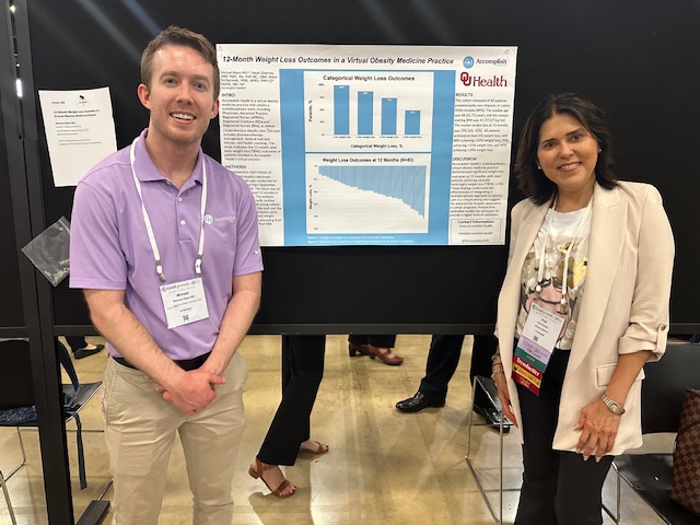 Attending #ObesityWeek is always rewarding! A standout was <a href="/MichaelAlbertMD/">Michael Albert, MD</a> 's poster on virtual obesity care—a model aligned with our #OMWellnessWorkshop, bringing expert care to underserved areas.✨ <a href="/ObesitySociety/">The Obesity Society</a> <a href="/ObesityMatters/">Obesity Matters</a>