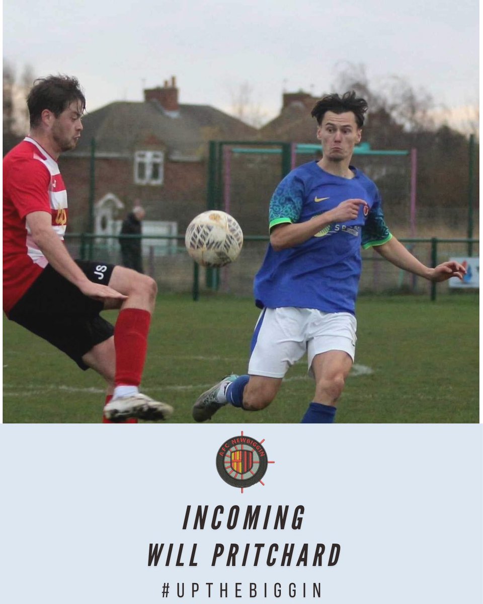 INCOMING ✍🏻 

We are delighted to announce the signing of Will Pritchard 👏🏻 

Will has plenty of experience playing for likes of Morpeth FC and Bedlington Terriers, we believe Will be an excellent addition to the club

Welcome to the club, Will! 👏🏻 

#UpTheBiggin
#UTB
❤️🖤