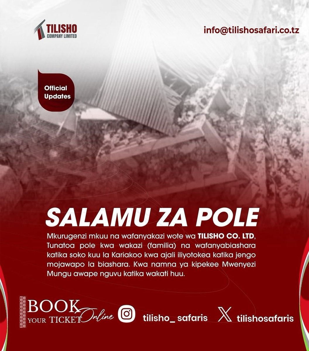 <a href="/Tilishosafaris/">𝐓𝐈𝐋𝐈𝐒𝐇𝐎 𝘽𝙐𝙎 𝑺𝑨𝑭𝑨𝑹𝑰𝑺🇹🇿</a>