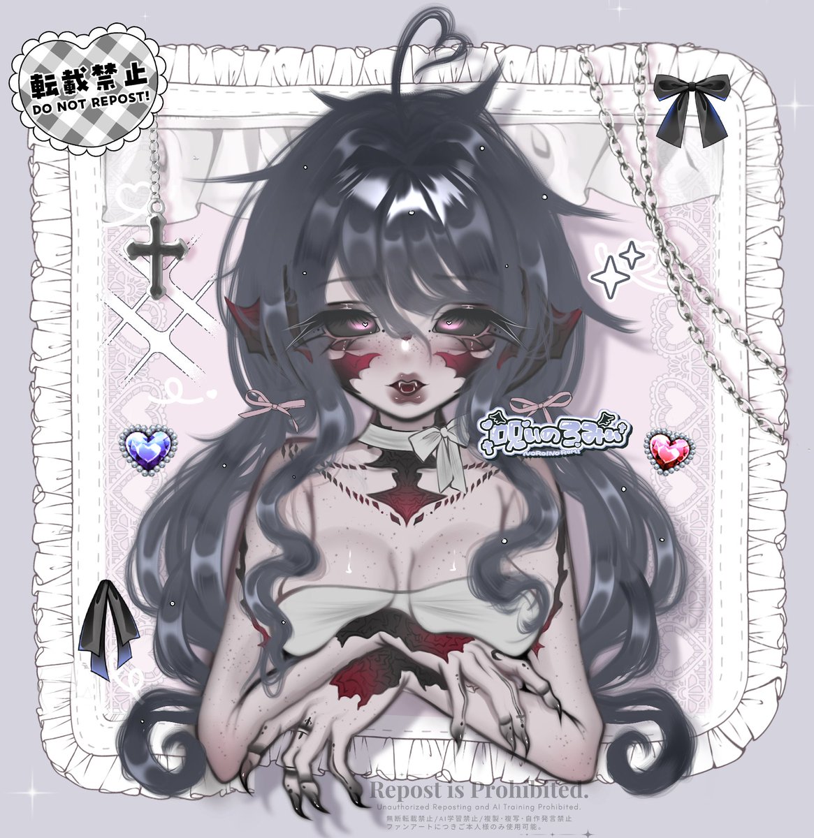 🩷 VGenリクエストありがとうございました💜
「full render bust up commission」 
 🕸️for toxicosis