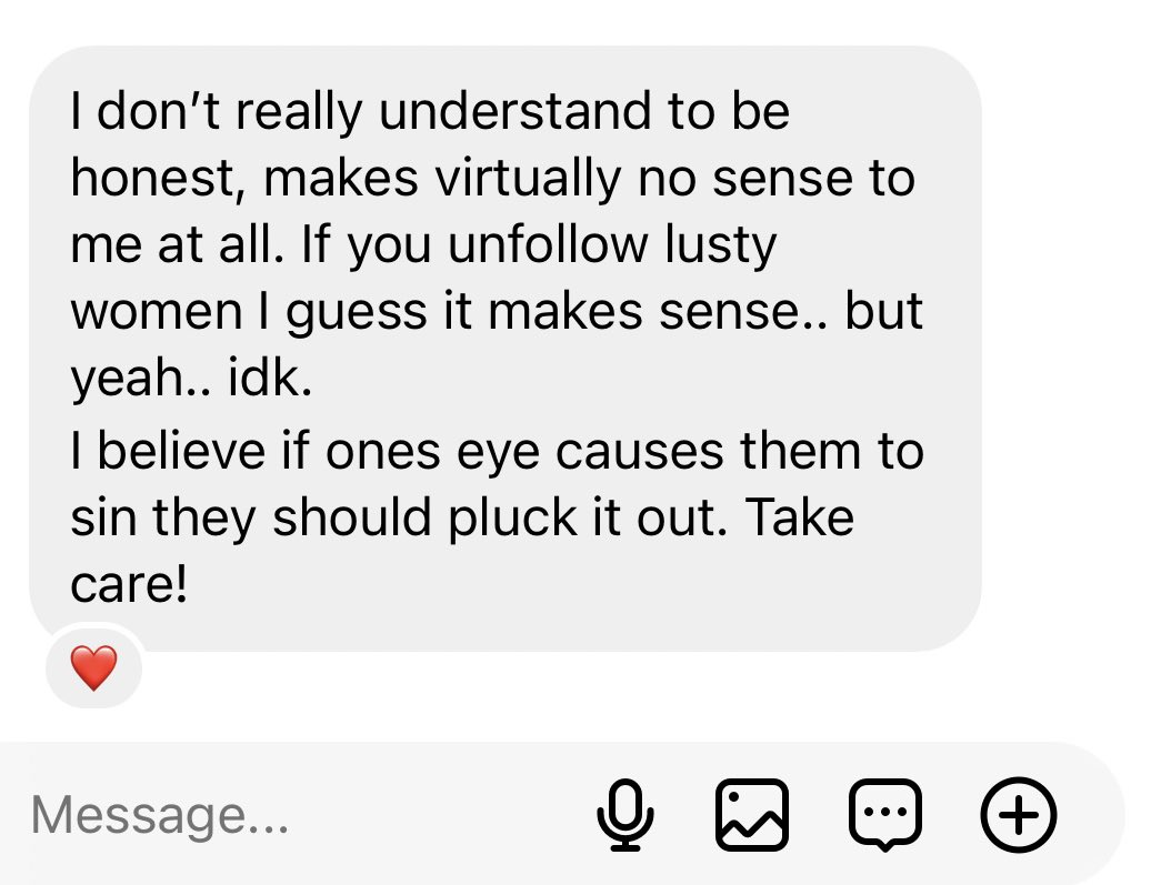 Been unfollowing most girls, this is the best reaction so far.