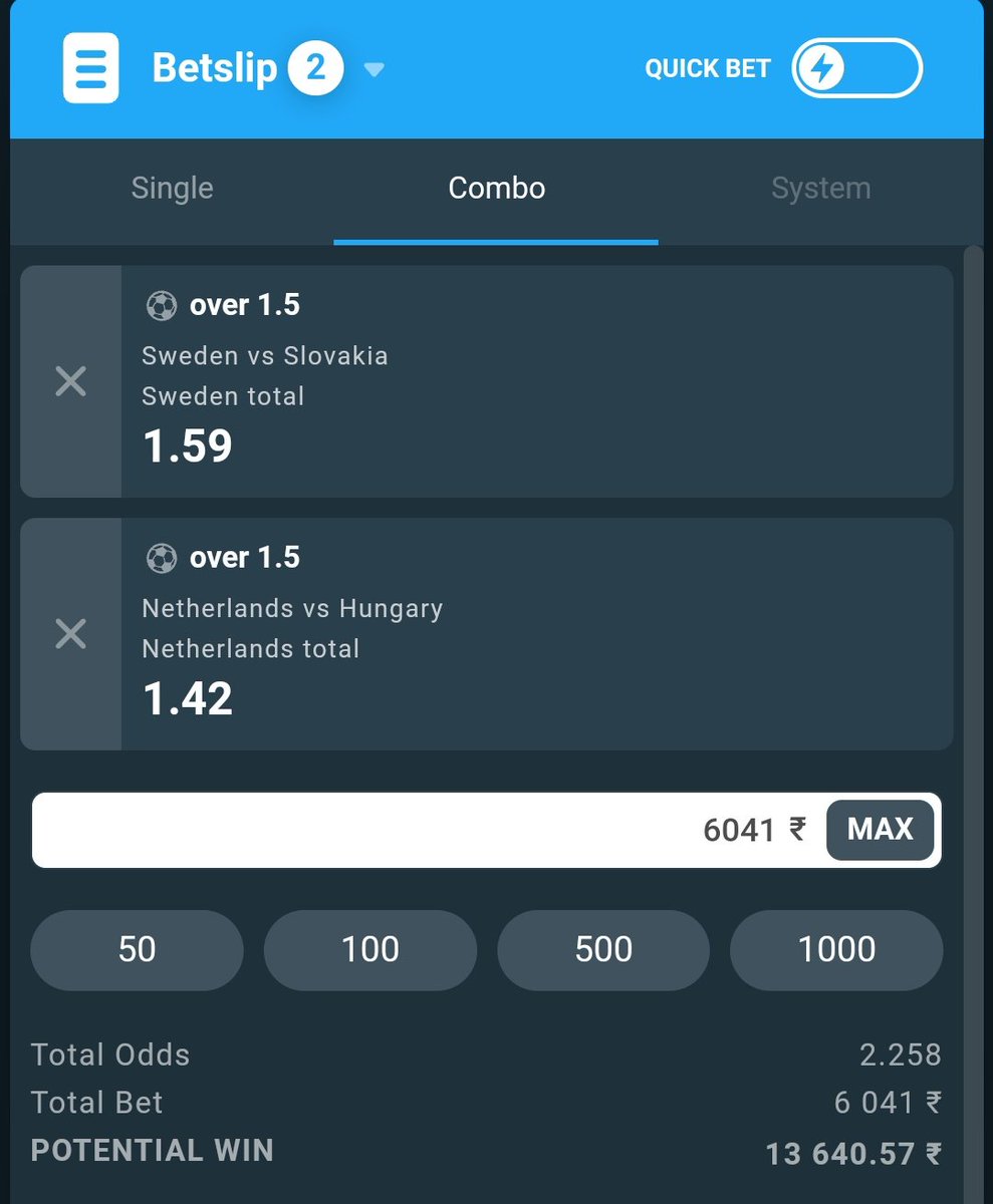 Sagartipster's tweet photo. ⚽ UEFA NATION LEAGUE ⚽
⭐ PARLAY BET ⭐
🌍 NETHERLANDS TT GOALS OVER 1.5+ SWEDEN TT GOALS OVER 1.5 ODDS 2.25 BACK WITH 1 LIMIT
#GamblingX #GamblingTwitter #CricketTwitter #BettingX #WIvsENG
#AUSvsPAK #SAvsINDIA https://t.co/oqRmQh1lve