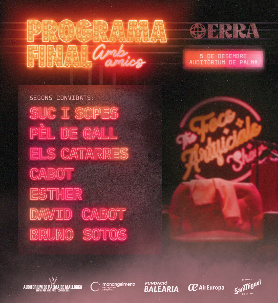 oerra_grup's tweet photo. ⚠️UNA COSA… LO PUTAMENT FORT QUE SERÀ AIXÒ??? Segona tongada de confirmacions, i encara en queda una tercera🫣 Tremenda festa, gent. 

🎫ENTRADES DE PLATEA A PUNTET D’EXHAURIR-SE: https://t.co/unsBAb95pK https://t.co/WpS6LXEJrr