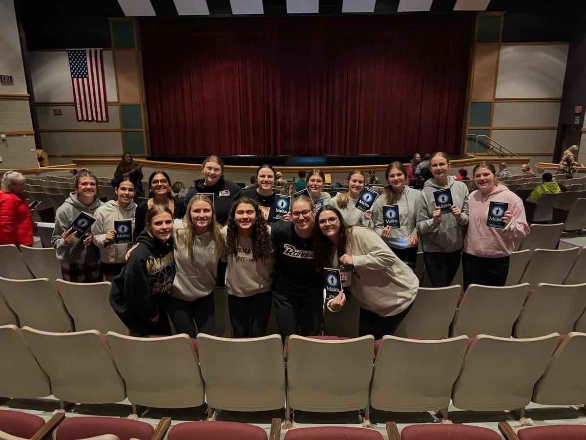 Basketball program pizza and Matilda the musical at MHS tonight. Supporting Josephine from the basketball program and all the MHS students that were part of the production. It was a great show!