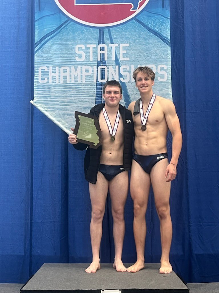 Congratulations Gage Wright is 2024 State Diving Champion. Asa Keim got third.