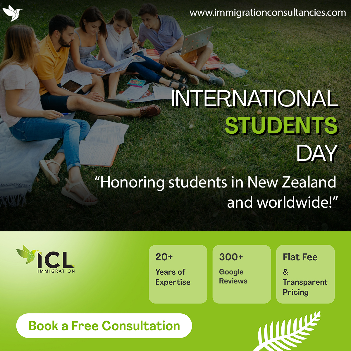 ImmigrationIcl's tweet image. 🎓 Happy International Students’ Day! Today, we celebrate the resilience and dedication of students worldwide, especially those studying in nZ . Your journey enriches our communities and inspires a brighter future! 🌏✨
#InternationalStudentsDay #StudyInNZ  #StudentLife