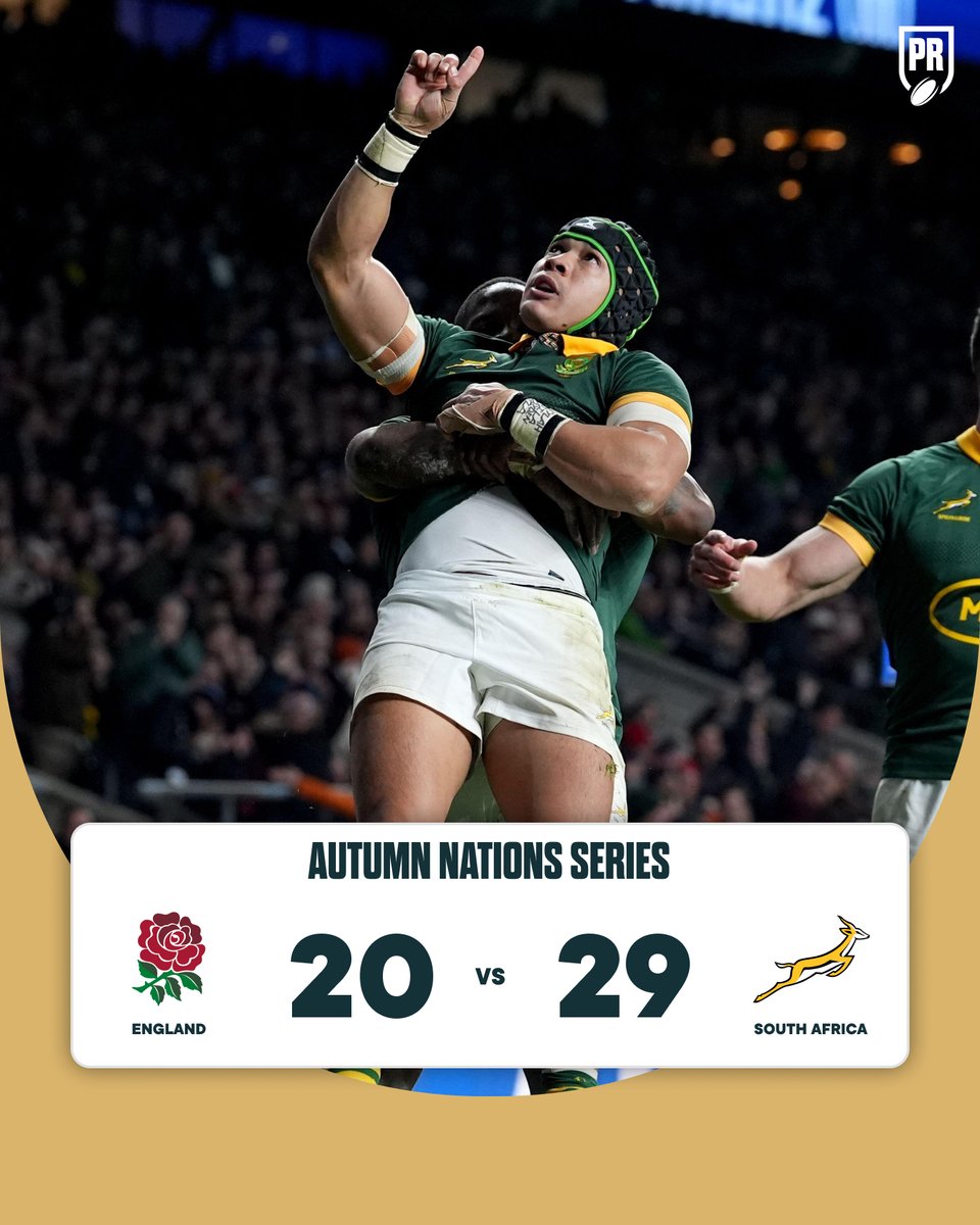 🇿🇦 THE SPRINGBOKS HAND ENGLAND THEIR FIFTH STRAIGHT DEFEAT! #ENGvRSA #AutumnNationsSeries