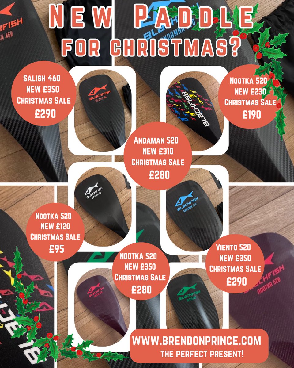 Get your NEW paddle for Christmas! Blackfish paddles for Christmas Sale but there are only a few left. 1, 2, 3 piece available. All 1 piece are uncut. 🤙#suppaddles #standuppaddle #sup