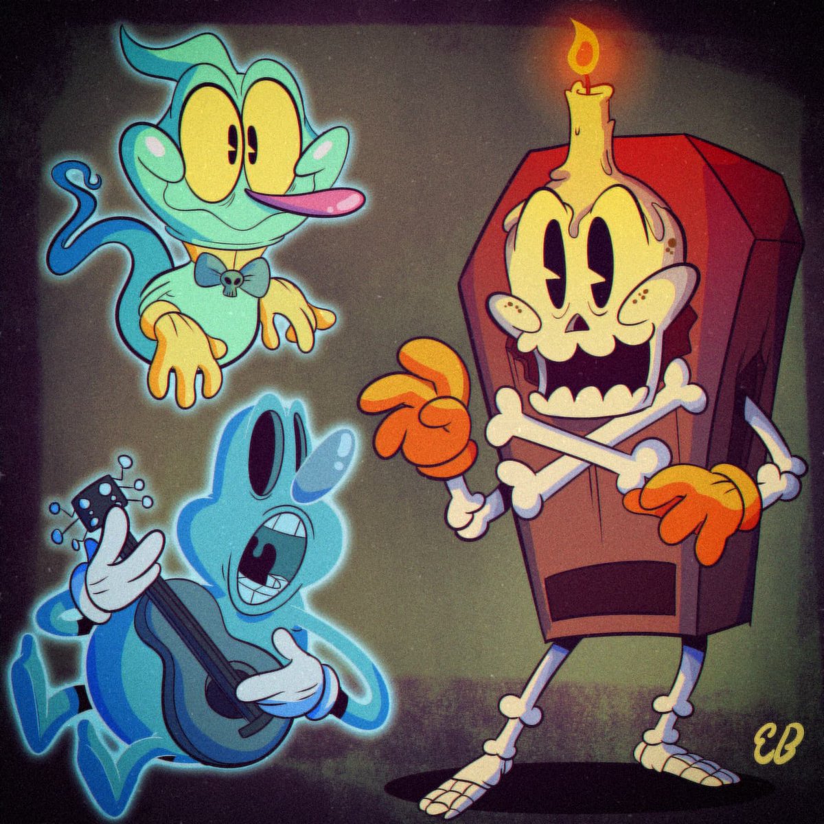 Ghost and Skelly!