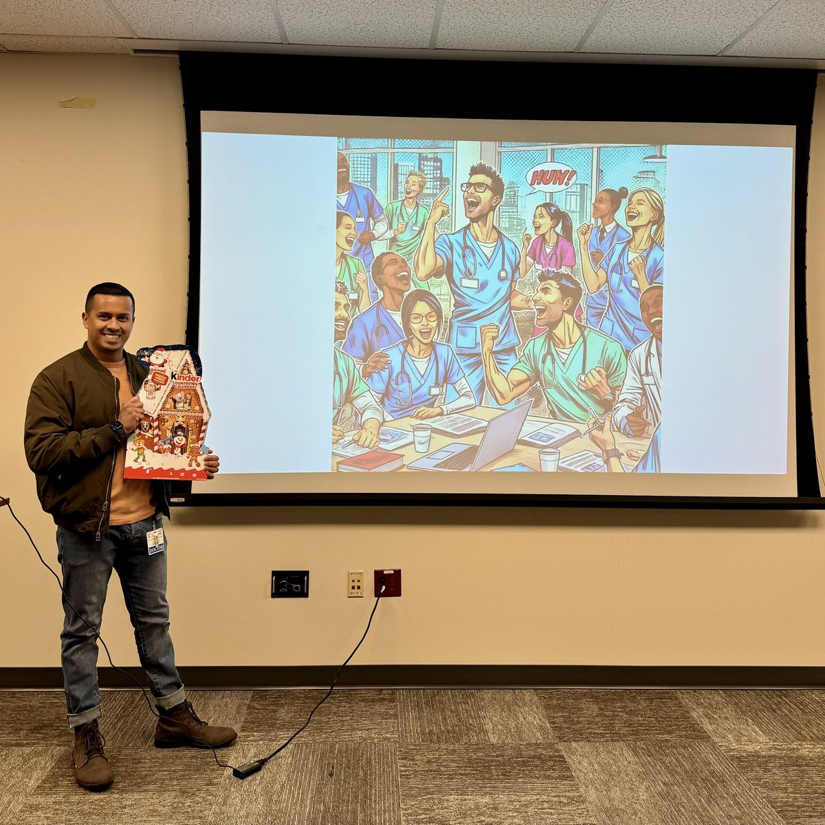 Used my November lecture to have the residents answer questions about patient safety and open a Kinder advent calendar together 🍫! Love being able to add some fun to weekly conference 🤓.

#MedTwitter #MedEd #doctor #residency <a href="/kinderus/">Kinder US</a>