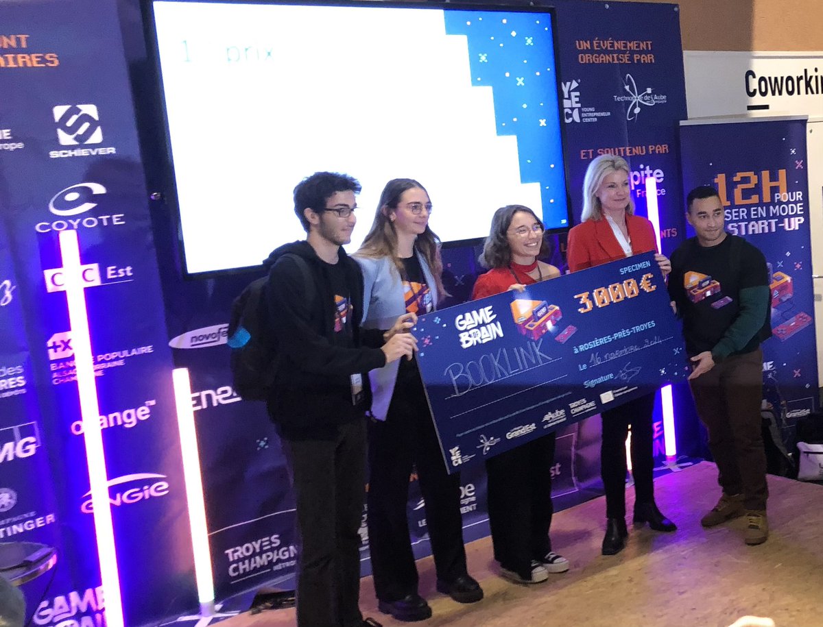 AJussiaume's tweet photo. De beaux projets récompensés à #gameofbrain ce soir à Troyes @TechnopoleAube @pepite_ca @PepiteFrance https://t.co/uR7C68K1Vy