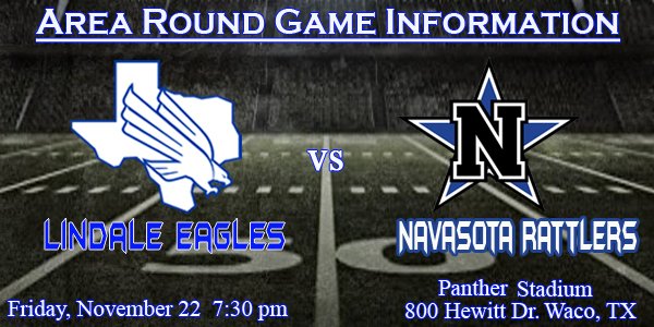 Lindale Football (@lindale_fb) on Twitter photo Headed south again, this time to take on the <a href="/NavasotaISD/">Navasota ISD</a> Rattlers. Ticket information will be released soon. See you in Waco! #ALLIN #TPW <a href="/Coach_Cochran/">Chris Cochran</a> #GoldBallSzn 👎👎 Headed south again, this time to take on the <a href="/NavasotaISD/">Navasota ISD</a> Rattlers. Ticket information will be released soon. See you in Waco! #ALLIN #TPW <a href="/Coach_Cochran/">Chris Cochran</a> #GoldBallSzn 👎👎