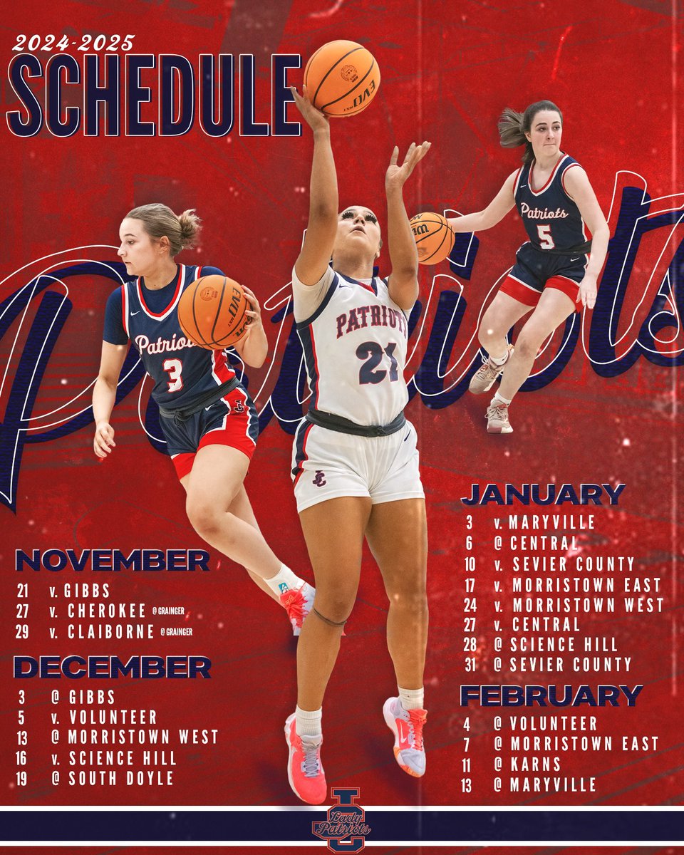 ‼️2024-2025 SCHEDULE‼️

Excited about another season for our Lady Patriots! Come out and support us this season! 🤍❤️