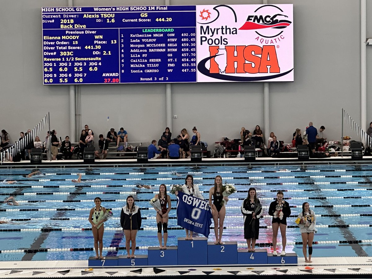 BagoAD's tweet photo. IHSA State Swim and Dive Alert:

Winnebago student athlete Addison Bausman placed 4th at the IHSA State Dive competition today.  The Winnebago students, staff, and community are proud of this amazing accomplishment!  

#BagoPride https://t.co/GQS1BUMq33