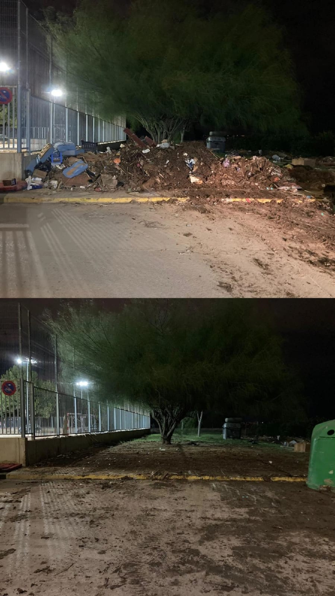 EjercitoTierra's tweet photo. #BuenasNoches ¡Satisfacción del deber cumplido! Los #militares del Regimiento de Especialidades de Ingenieros nº 11 #REI11 hacen de las noches una oportunidad para dar un empujón a sus tareas.
👉 Con su compromiso y disciplina de equipo, consiguen que los habitantes de #Paiporta @Ajunt_Paiporta ya comiencen a vislumbrar muchas mejoras en sus calles. ¡#VamosValencia!
#ValoresEjército #SomostuEjército 🇪🇦