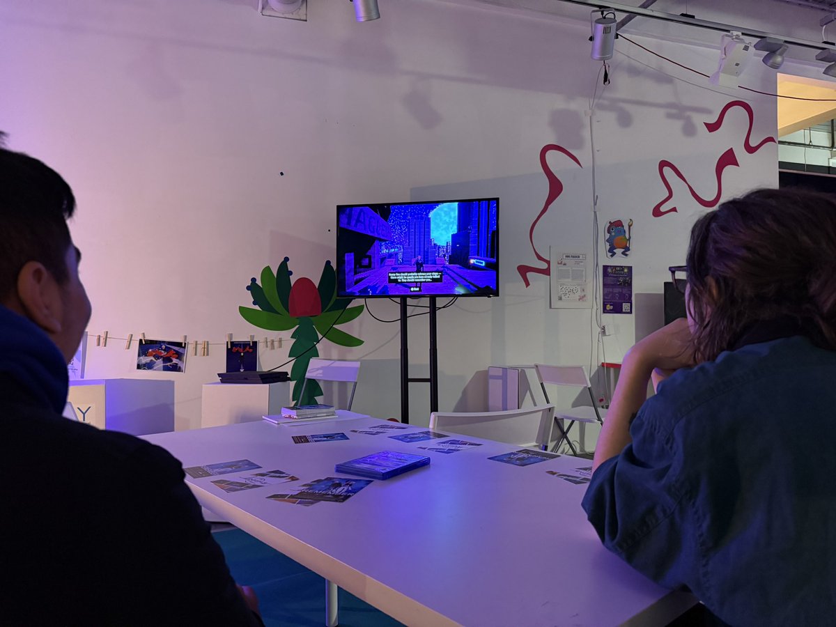 Stefan Berendes (@schreppybroepke) on Twitter photo 4 of the things I did at this year's <a href="/_PLAYfestival/">PLAY - Creative Gaming Festival</a>:
1. Made friends with an AI & don't know how to feel about that. <a href="/GameCreatorNeko/">ヤマダ / YAMADA</a>
2. Created an avatar of myself that looks like a failed Eurodance musician
3. Recorded a smashing mixtape with ODDADA
4. Presented my game -- YAY! 4 of the things I did at this year's <a href="/_PLAYfestival/">PLAY - Creative Gaming Festival</a>:
1. Made friends with an AI & don't know how to feel about that. <a href="/GameCreatorNeko/">ヤマダ / YAMADA</a>
2. Created an avatar of myself that looks like a failed Eurodance musician
3. Recorded a smashing mixtape with ODDADA
4. Presented my game -- YAY!