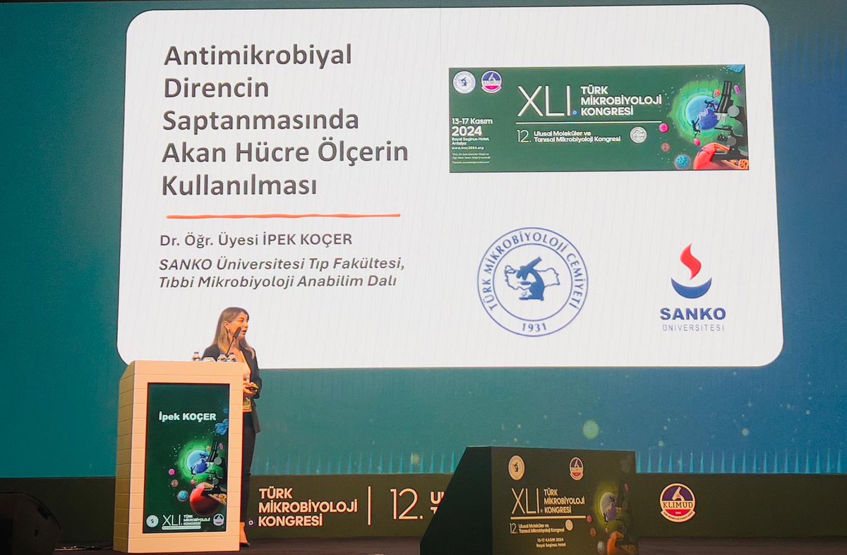 dripekkocer's tweet image. #tmc2024 kongresinde Flow sitometrinin mikrobiyoloji alanında ve antibiyotik direncin saptaması hakkında sunumumu gerçekleştirdim. Antibiyotik direncinin tespitinde hızlı yöntemlerin popülaritesi giderek artmaktadır. @TMC_online_ @stopamr_org @sankouniversite