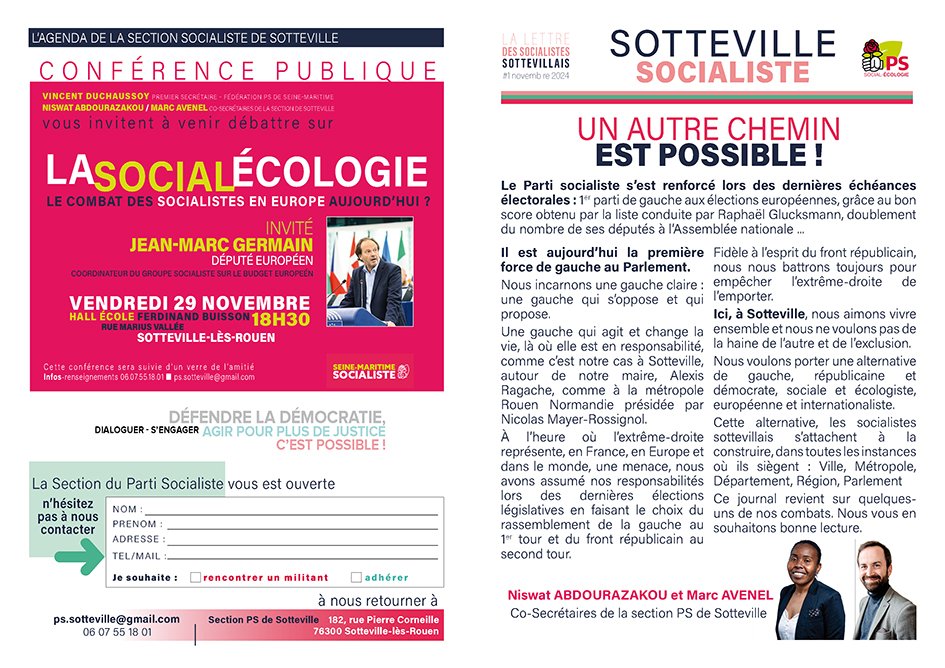 ps_slr's tweet photo. 🌹Ce week-end, nous sommes sur les marchés pour distribuer notre nouveau journal de section. 

Budget 2025, action de nos élu.e.s à la Ville, à la Métropole,  au Département et à la Région,  conférence publique du 29 novembre...Nos combats sont nombreux ! ✊️ https://t.co/EXkrKcauNw