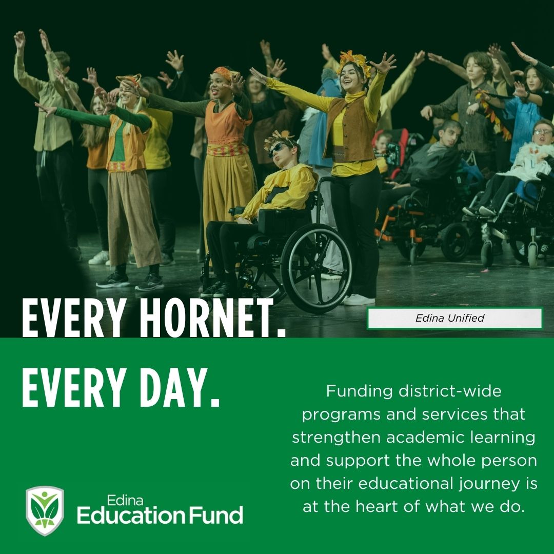 Edina Education Fund is the fiscal sponsor for several organizations that are associated with
<a href="/edinaschools/">Edina Schools</a>, including #EdinaUnified and all 83 EHS activities &amp; clubs. This #GTMD24 celebrate 30 years of Ed Fund making an impact for every Hornet, every day: give.edinaedfund.org/GeneralDonatio…