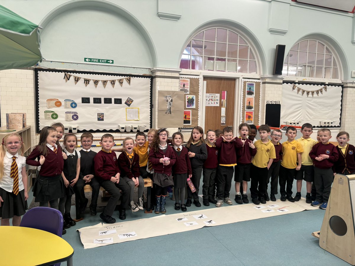 Primary two have been learning about the evolution of dinosaurs. We created a timeline and learned that dinosaurs existed in different eras.