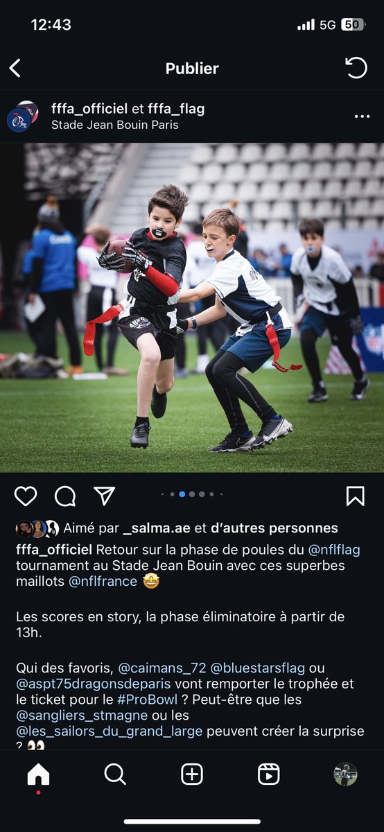 Merci <a href="/FFFA_officiel/">FF Football Américain</a> pour l’organisation de cet événement NFL Flag… et petite fierté de voir mon fils en action sur la pelouse de Jean Bouin (même en fond d’image 😁). Félicitation à tous les participants!