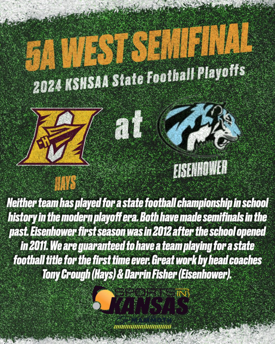 We are guaranteed a brand new member to the 5A state title game. #sportsinkansas