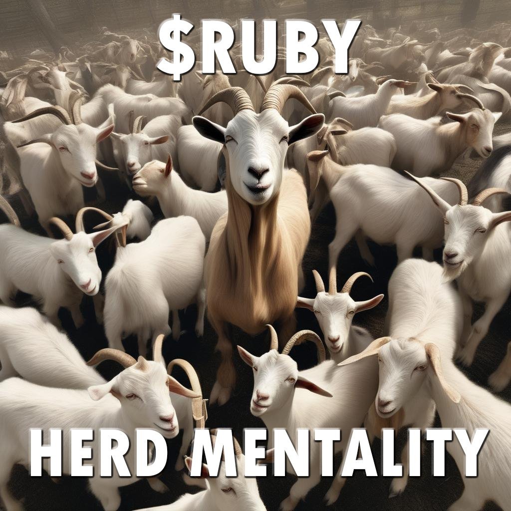 The herd mentality is real. $RUBY following in footsteps of brother $CHEYENNE <a href="/CheyenneCTO/">$CHEYENNE CTO</a>  ❤️❤️