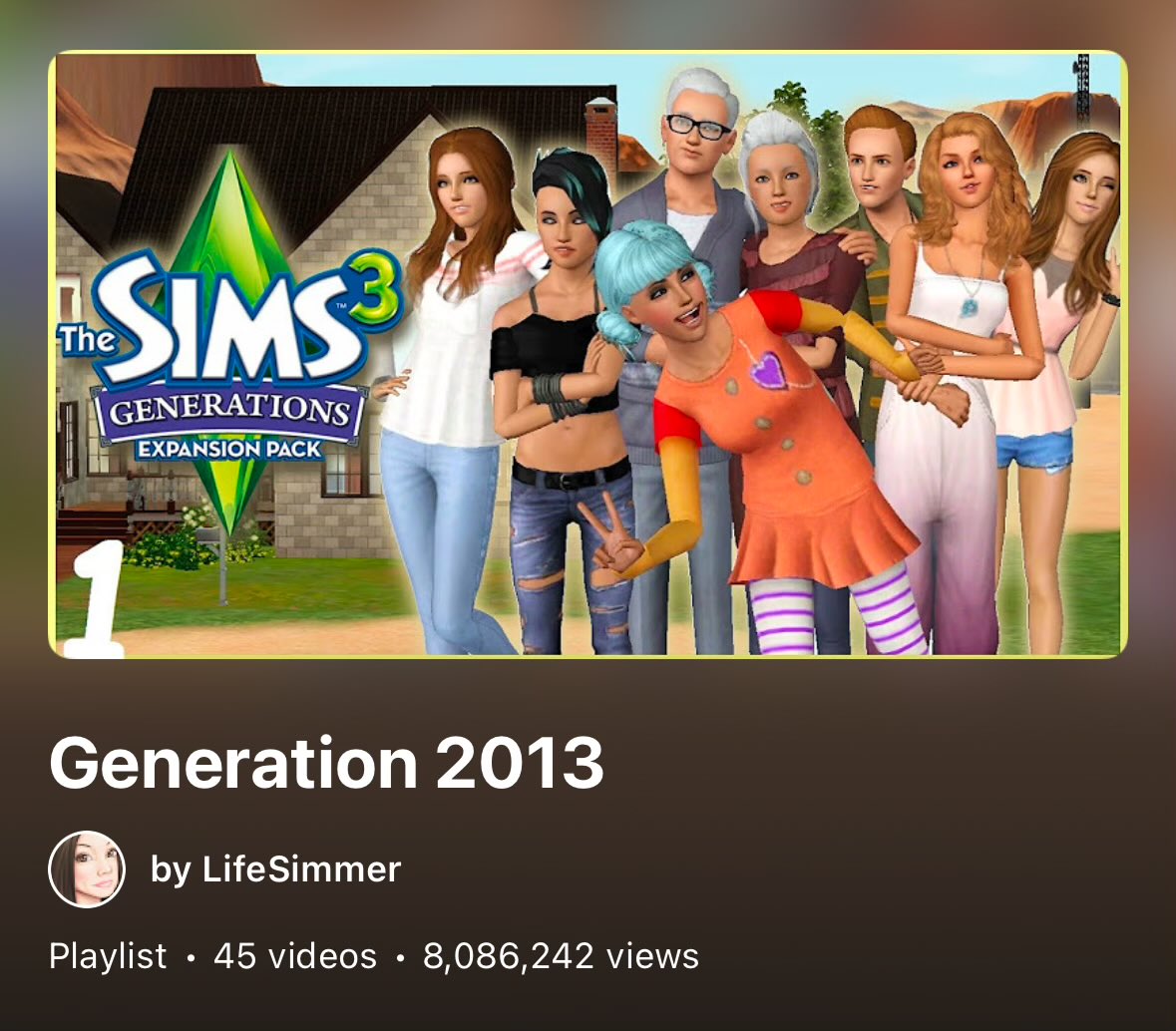 bisousims's tweet photo. it’s that time of the year again where i rewatch THE sims 3 generation lp. https://t.co/B6yiKCtSAZ