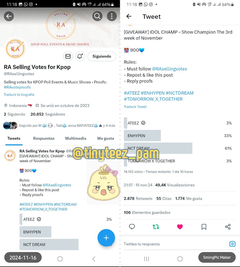 tinyteez_pam's tweet photo. @RAsellingvotes Vote for ATEEZ #ATEEZ  #에이티즈 #エイティーズ #梯子 https://t.co/GqBq2Qutfi