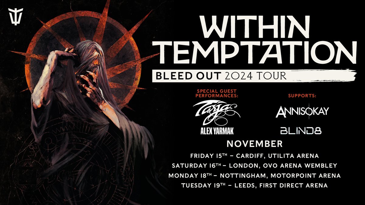 𝗧𝗼𝗻𝗶𝗴𝗵𝘁 | <a href="/WTofficial/">Within Temptation</a> join us at <a href="/OVOArena/">OVO Arena Wembley</a> Wembley.

🕕 Timings/event info: bit.ly/OVOWITHINTEMPT…
ℹ️ Info: bit.ly/OVOYOURVISIT
❓ FAQs: bit.ly/OVOFAQ
🥂 Premium: ovoarena.co.uk/premium

⚡️ #BeSafeBeSound
➡️ gov.uk/ACT
