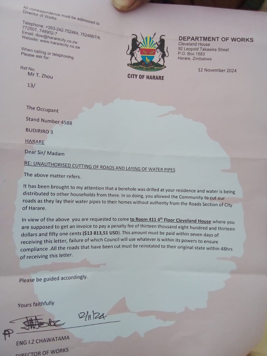 CHRA Harare (@chraharare) on Twitter photo City of Harare descends heavily on residents drilling boreholes and distributing water to properties in Budiriro, against a background of erratic or non existant of municipal water supplies <a href="/UpperManyame/">Upper Manyame Sub Catchment Council</a> <a href="/zinwawater/">ZINWA</a> <a href="/HAKResidents/">Hararians Are Klean</a> <a href="/JoanaMamombe/">Joanah Mamombe MP</a> <a href="/chigumbu_/">Hon. Darlington Chigumbu🇿🇼</a> <a href="/ceechimbiri2/">Cecillia Mukundi Chimbiri</a> <a href="/JMafume/">Mayor of Harare, Jacob Mafume</a> City of Harare descends heavily on residents drilling boreholes and distributing water to properties in Budiriro, against a background of erratic or non existant of municipal water supplies <a href="/UpperManyame/">Upper Manyame Sub Catchment Council</a> <a href="/zinwawater/">ZINWA</a> <a href="/HAKResidents/">Hararians Are Klean</a> <a href="/JoanaMamombe/">Joanah Mamombe MP</a> <a href="/chigumbu_/">Hon. Darlington Chigumbu🇿🇼</a> <a href="/ceechimbiri2/">Cecillia Mukundi Chimbiri</a> <a href="/JMafume/">Mayor of Harare, Jacob Mafume</a>