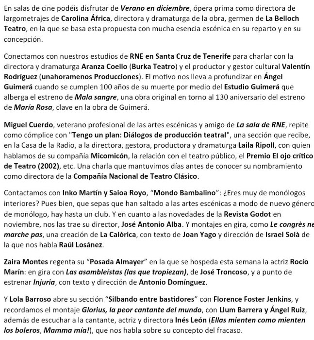 #LaSala, cada finde en Radio Nacional, Radio 5 Todo Noticias y Radio Exterior de España. Y si queréis escuchar un contenido cualquiera, tenéis la web rtve.es/lasala y #RNE Audio... ¡Echa un oído! 📻

Aquí, menú de medianoche y mañana a las 18h, hora antes en Canarias 👇🏽