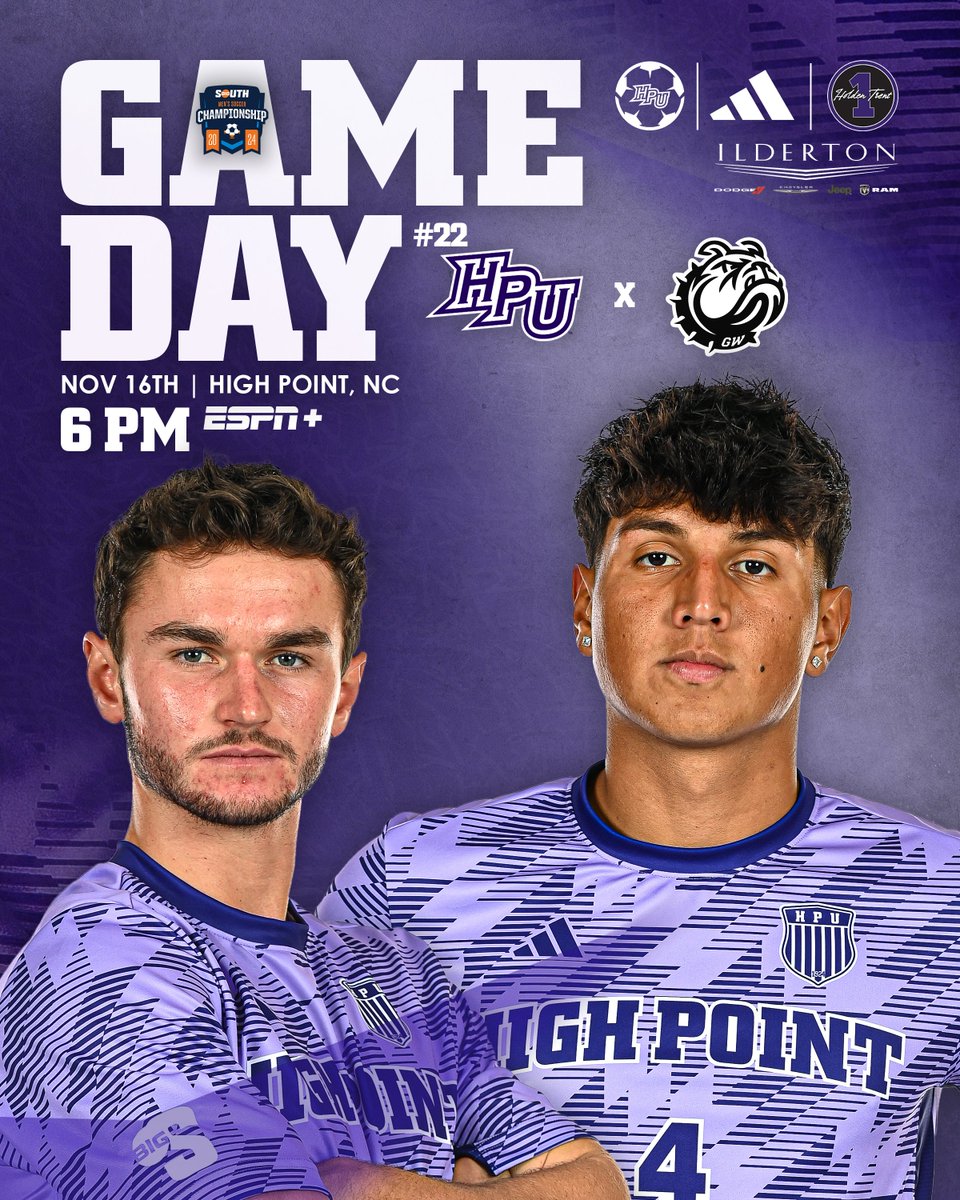 𝑩𝒊𝒈 𝑺𝒐𝒖𝒕𝒉 𝑪𝒉𝒂𝒎𝒑𝒊𝒐𝒏𝒔𝒉𝒊𝒑 🏆

🆚 | Gardner-Webb
📍 | High Point, NC
⏰ | 6:00 PM
📊 | bit.ly/4fprABg
📺 | es.pn/4fAjsOE

#GoHPU
