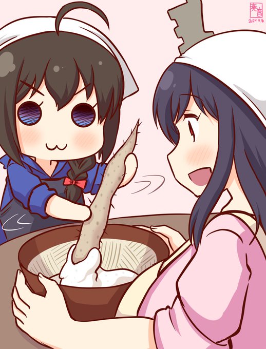 「ぐるぐる!ぐるぐる!」「そうそう、上手よしぐれ。その調子!」「ぐるぐる!ぐるぐる! むふー」#ママ城とちびしぐ 