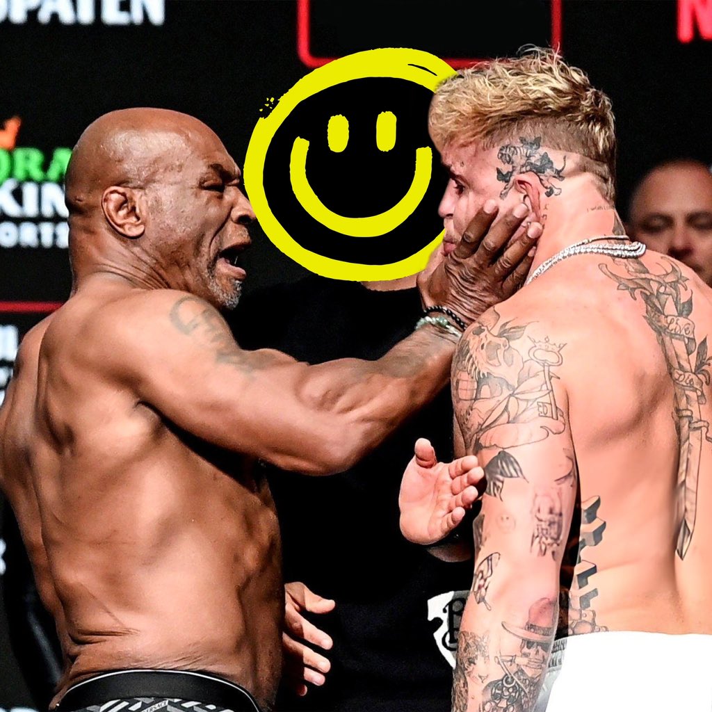 SmileysCoin's tweet photo. Tyson's a bit upset Jake didn't tell him about Smiley's Coin first. 🥊😂
DexScreener: https://t.co/Rp18ytvpQ1
#SmileysCoin #TysonPaul https://t.co/WqhpRMbSom