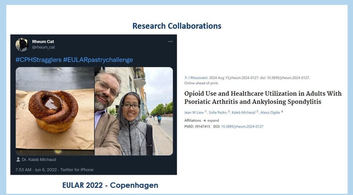 Rheum Cat (@rheum_cat) on Twitter photo <a href="/RheumResearch/">Rheumatology Research Foundation</a> <a href="/utmbhealth/">UTMB Health</a> <a href="/OHSUIMRes/">OHSU IM Residency</a> @JenBartonMD <a href="/ACRheum/">American College of Rheumatology</a> <a href="/UWRheum/">UW Rheumatology</a> <a href="/LianneGensler/">Lianne</a> <a href="/joannamarco/">Joanna Marco, MD</a> @Grant_C_Hughes <a href="/rheum_covid/">The COVID-19 Global Rheumatology Alliance</a> Beyond <a href="/rheum_covid/">The COVID-19 Global Rheumatology Alliance</a> I've turned many online interactions into IRL collaborations with oomfs.
Been a big fan of <a href="/Dr_K/">Dr. Kaleb Michaud</a>. We met for pastries during <a href="/eular_org/">EULAR</a> & discussed a collab. This was recently published, with <a href="/AlexisOgdie/">AlexisO</a>
#ACR24 <a href="/RheumResearch/">Rheumatology Research Foundation</a> <a href="/utmbhealth/">UTMB Health</a> <a href="/OHSUIMRes/">OHSU IM Residency</a> @JenBartonMD <a href="/ACRheum/">American College of Rheumatology</a> <a href="/UWRheum/">UW Rheumatology</a> <a href="/LianneGensler/">Lianne</a> <a href="/joannamarco/">Joanna Marco, MD</a> @Grant_C_Hughes <a href="/rheum_covid/">The COVID-19 Global Rheumatology Alliance</a> Beyond <a href="/rheum_covid/">The COVID-19 Global Rheumatology Alliance</a> I've turned many online interactions into IRL collaborations with oomfs.
Been a big fan of <a href="/Dr_K/">Dr. Kaleb Michaud</a>. We met for pastries during <a href="/eular_org/">EULAR</a> & discussed a collab. This was recently published, with <a href="/AlexisOgdie/">AlexisO</a>
#ACR24