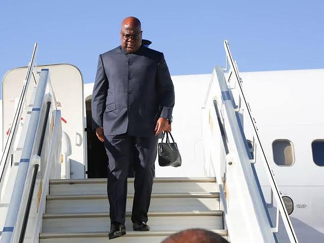 Felix Tshisekedi vient d'arriver à #Lubumbashi dans la province du Haut-Katanga.