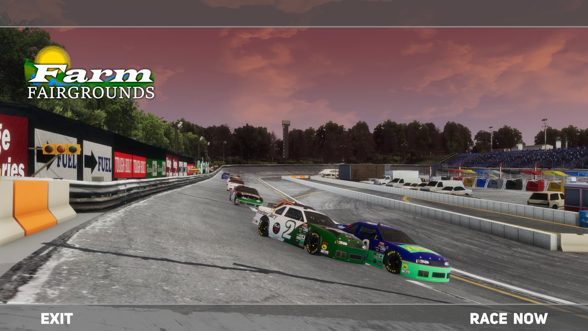 jbsimworks's tweet photo. Track Reveal: Farm Fairgrounds is a .450 mile oval inspired by local short tracks around the USA. #SaturdayNightRacing, coming soon to Steam. Wishlist now! #gaming #indiegame #indiedev #nascar https://t.co/7WP6tIsBql https://t.co/pHbthQP58C