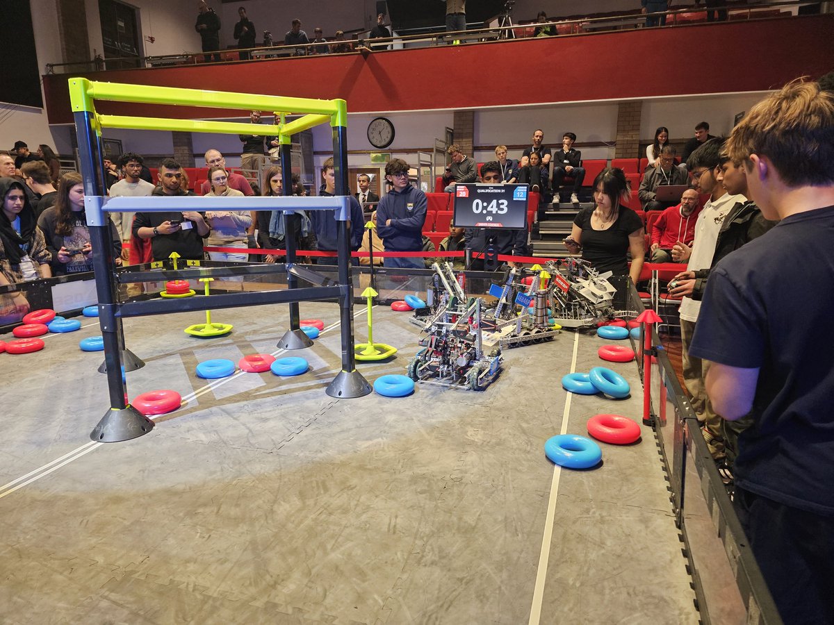 production_lead's tweet photo. Chief judge at Vex Robotics regional with 38 schools present. Some amazing logbooks and work from some very talented kids. The future of Engineering is safe. https://t.co/vgZX3vh4wK