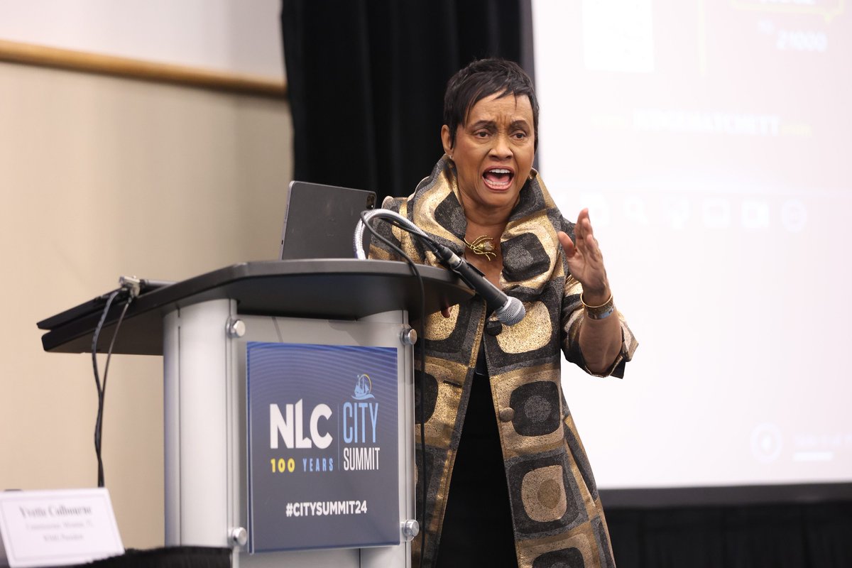 leagueofcities's tweet photo. As NLC marks its 100th anniversary, we're also celebrating 50 years of NLC's Women in Municipal Government (WIMG) Constituency Group! 

WIMG was established in 1974 to raise awareness about issues impacting women and inspire them to seek public office. 

During yesterday’s #CitySummit24 WIMG Luncheon, @thejudgehatchet delivered empowering remarks to a packed room of women local leaders, encouraging them to "walk boldly in their purpose, passion and power."

Learn more about WIMG and how to join: https://t.co/tKRFsFBuSA #NLC100